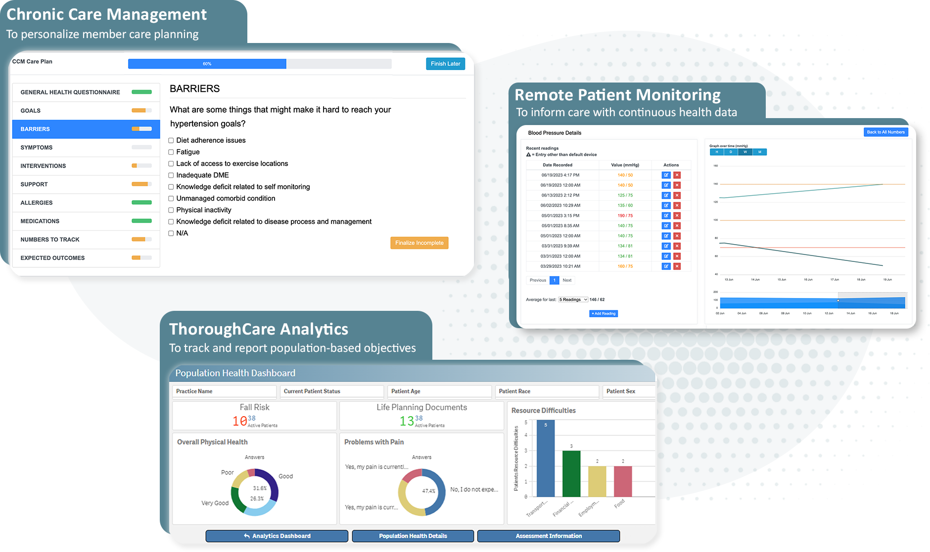 Health Plan Screens