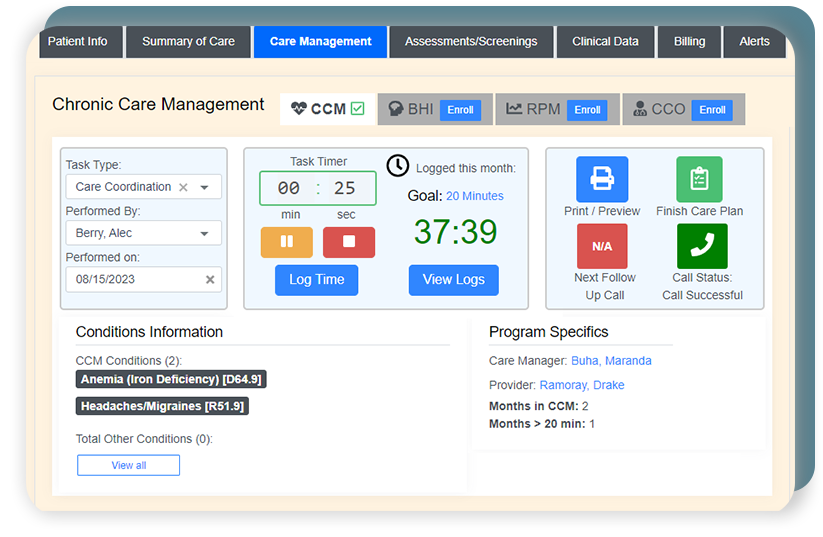 ccm dashboard